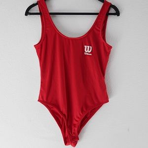F21 x Wilson | Red Mesh Bodysuit